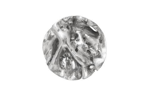 Phillips Cast Root Wall Tile Resin Silver Leaf Round