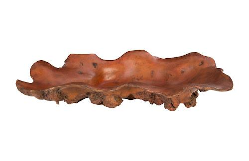 Phillips Burled Bowl, Faux Rosewood 27.5x19x5"h Brown