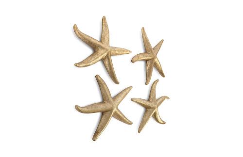 Phillips Starfish Gold Leaf Set of 4 MD