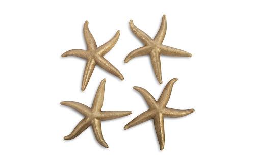 Phillips Starfish Gold Leaf Set of 4 LG