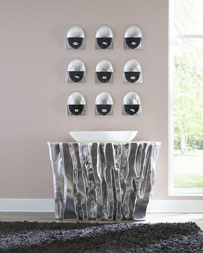 Phillips Freeform Console Table Silver Leaf