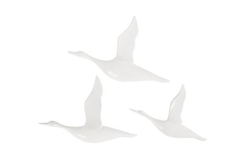 Phillips Flying Ducks Gel Coat White Set of 3
