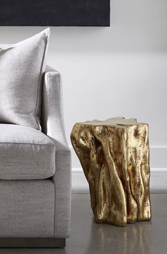 Phillips Copse Stool Gold Leaf Small