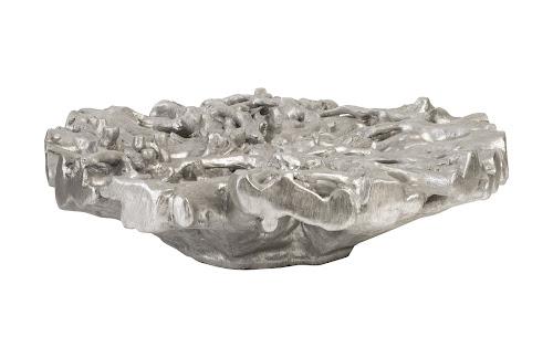 Phillips Root Cast Coffee Table Antique Silver Leaf SM Round