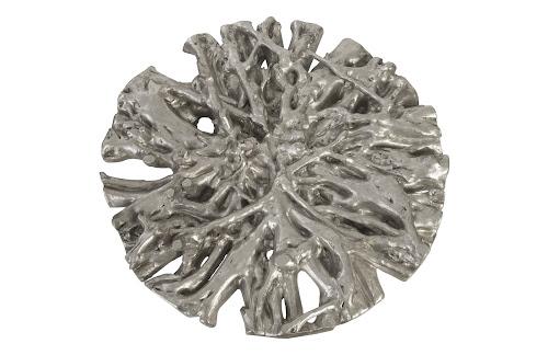 Phillips Root Cast Coffee Table Antique Silver Leaf SM Round