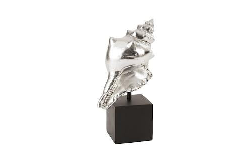 Phillips Conch Table Sculpture Silver Leaf