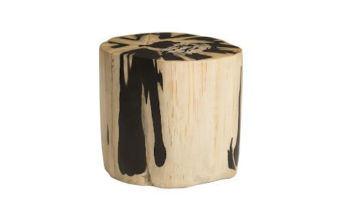 Phillips Cast Petrified Wood Stool Resin