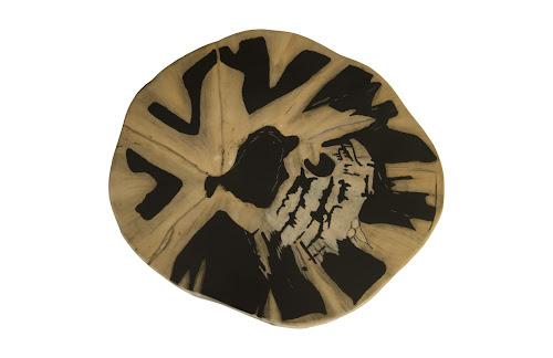 Phillips Cast Petrified Wood Stool Resin