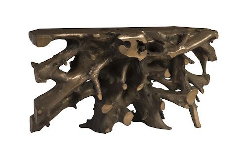 Phillips Beau Cast Root Console Table Bronze