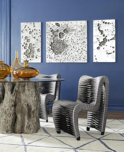 Phillips Splotch Wall Art Square Silver Leaf