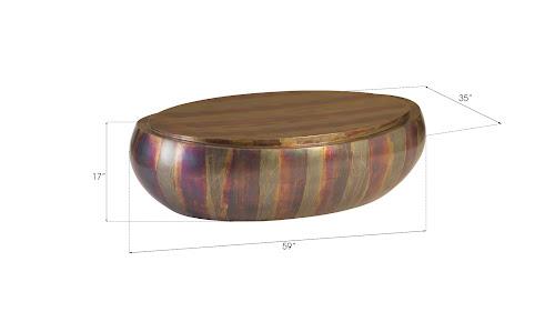 Phillips Sweep Coffee Table Brown
