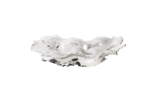Phillips Rose Wood Burled Bowl Silver