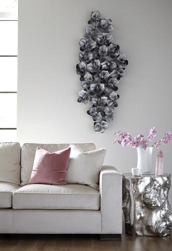 Phillips Orchid Collage Wall Art Silver/Black