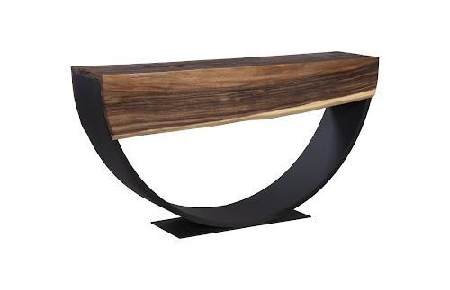 Phillips Arc Console Table, Natural, Double Sided Black