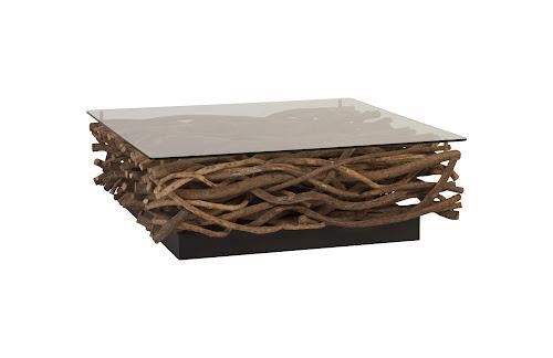 Phillips Vine Coffee Table with Glass