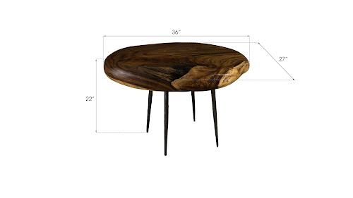 Phillips Skipping Stone Side Table Forged Legs