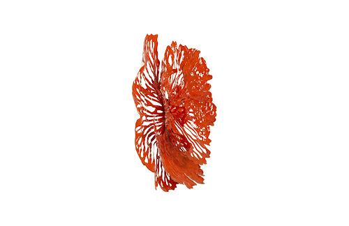Phillips Flower Wall Art Small Coral Metal