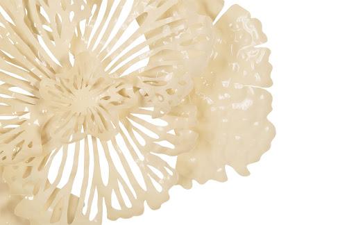 Phillips Flower Wall Art Small Ivory Metal