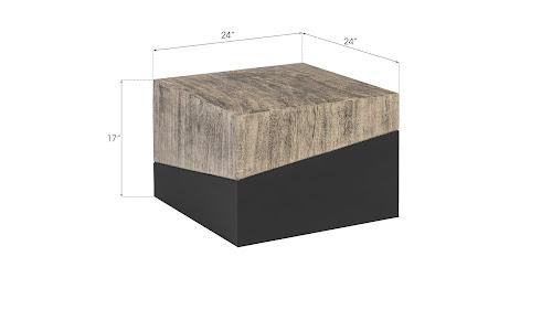 Phillips Geometry Small Coffee Table Gray Stone