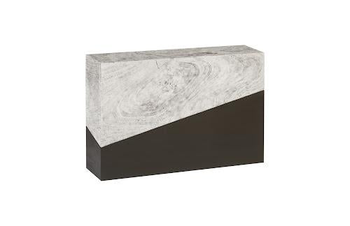 Phillips Geometry Console Table Gray Stone