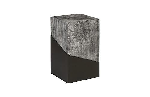 Phillips Geometry Side Table Gray Stone