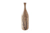Phillips Collection Lightning Bottle Mango Wood Curved Neck Vase