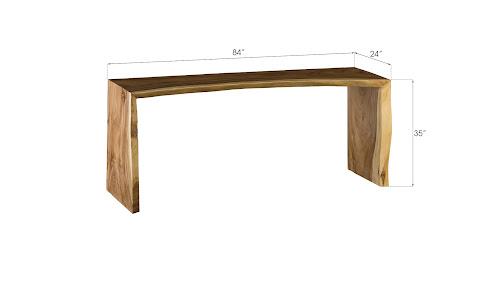 Phillips Waterfall Counter Table Natural
