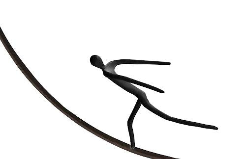 Phillips Olympic Figure in Iron Ring Black Rust Style E