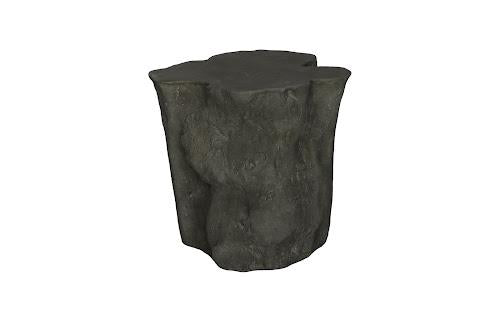 Phillips Log Side Table Charcoal Stone