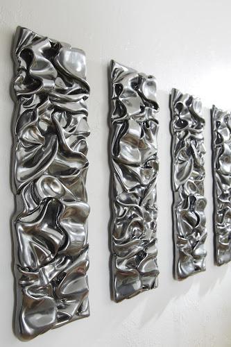 Phillips Drape Wall Art Liquid Silver