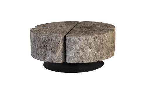 Phillips Clover Coffee Table Gray Stone