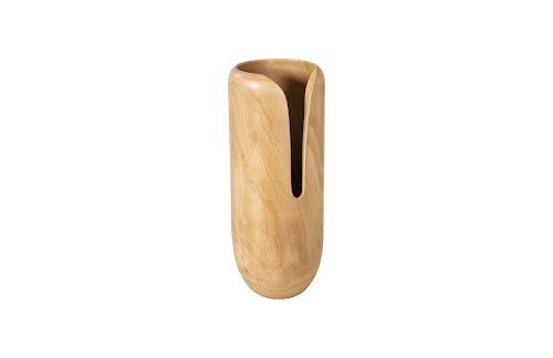 Phillips Interval Wood Vase Natural Medium