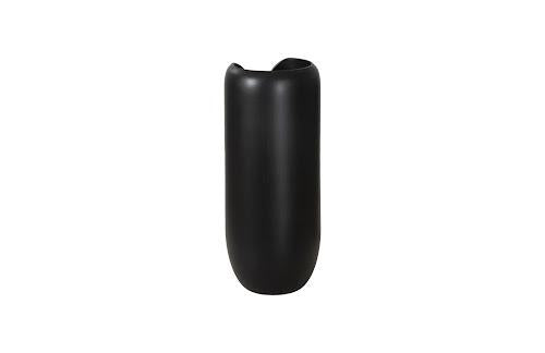 Phillips Interval Wood Vase Black Medium