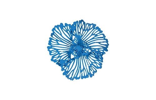 Phillips Flower Wall Art Extra Small Blue Metal