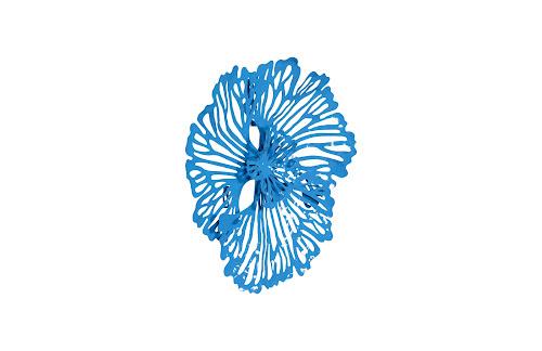 Phillips Flower Wall Art Extra Small Blue Metal