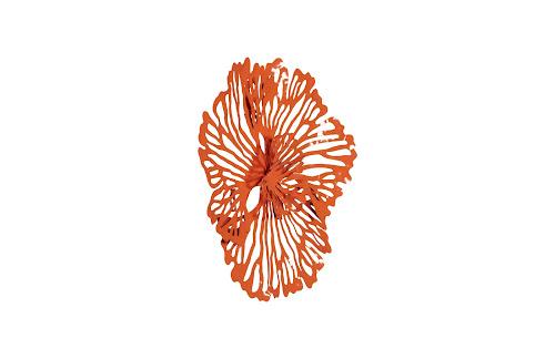 Phillips Flower Wall Art Extra Small Coral Metal
