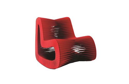 Phillips Seat Belt Rocking Chair Red