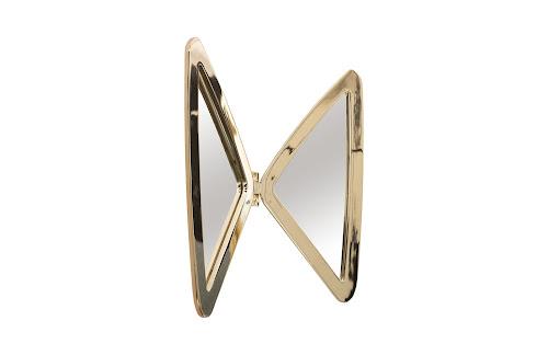 Phillips Butterfly Mirror Plated Brass Finish