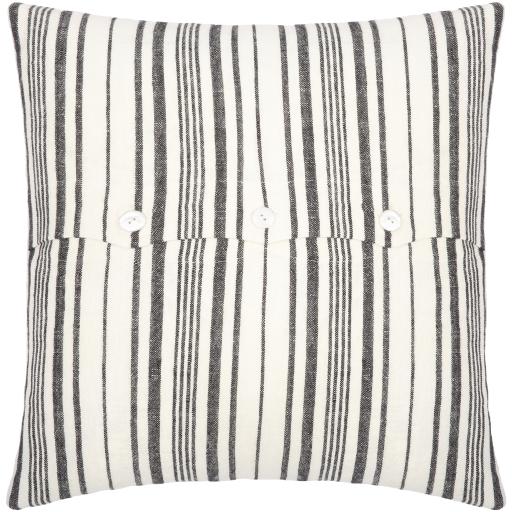 Surya Linen Stripe Buttoned LNB-002 Pillow Cover