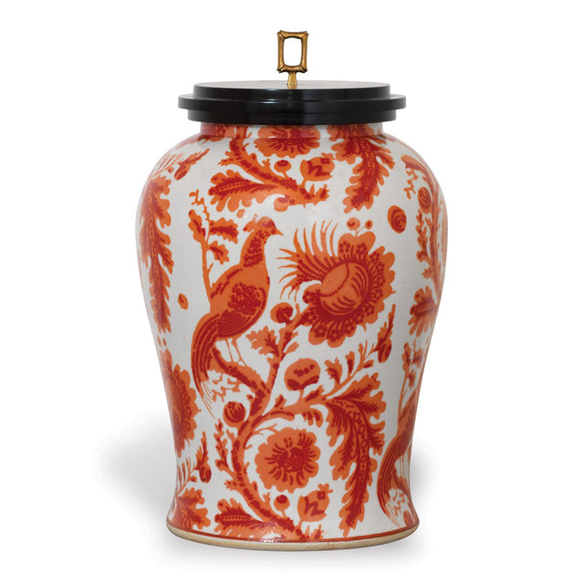 Scalamandre Maison Arcadia Coral Ginger Jar