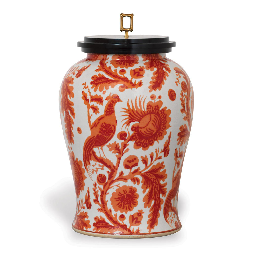 Scalamandre Maison Arcadia Coral Ginger Jar