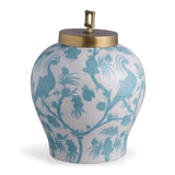 Scalamandre Maison Balinese Peacock Blue Ginger Jar