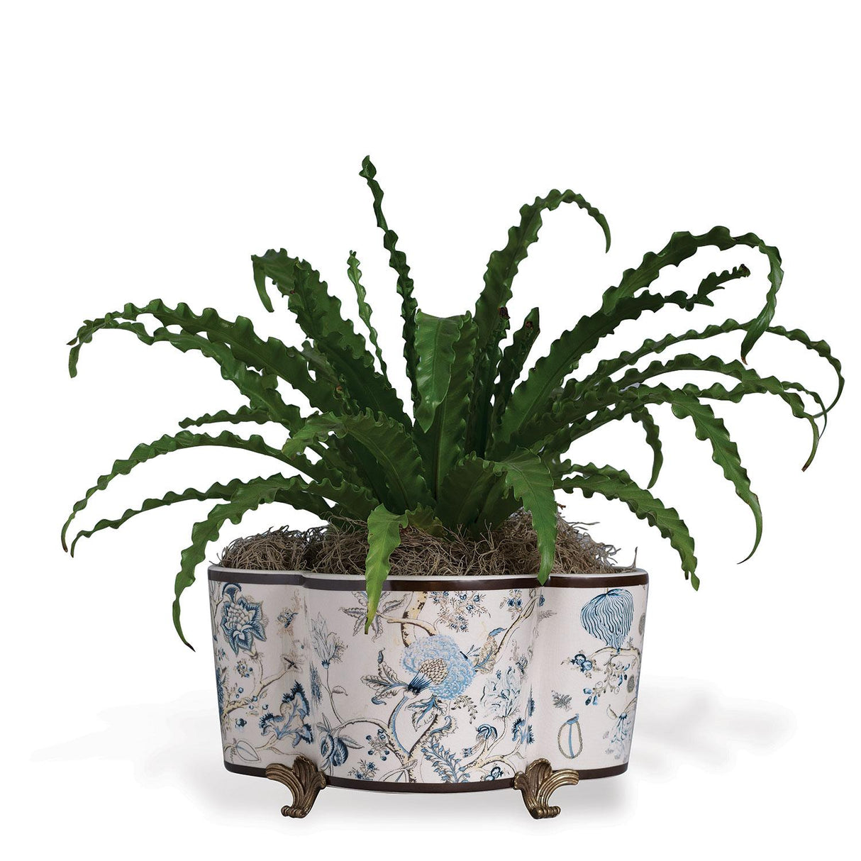 Scalamandre Maison Pondicherry Blue Planter