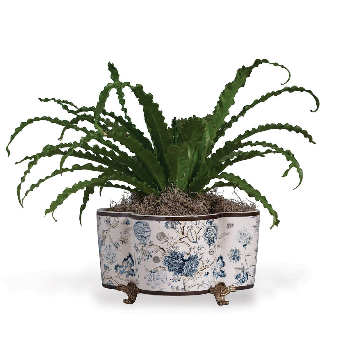Scalamandre Maison Pondicherry Blue Planter