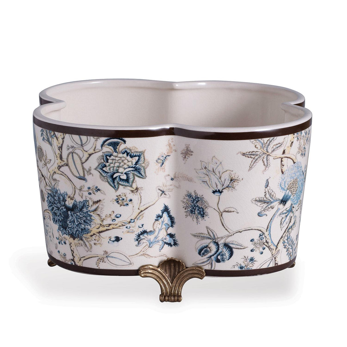 Scalamandre Maison Pondicherry Blue Planter