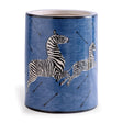 Scalamandre Maison Le Zebre Blue Ice Bucket