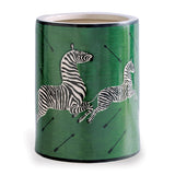 Scalamandre Maison Le Zebre Green Ice Bucket
