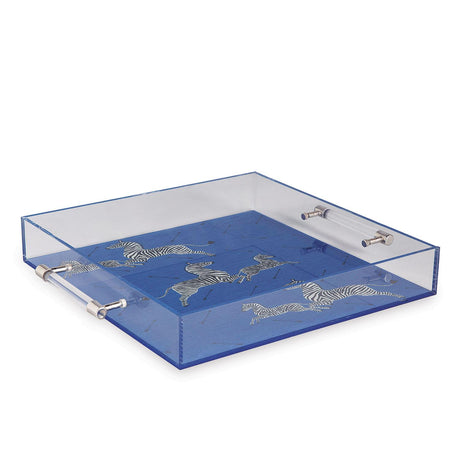 Scalamandre Maison Le Zebre Blue Tray