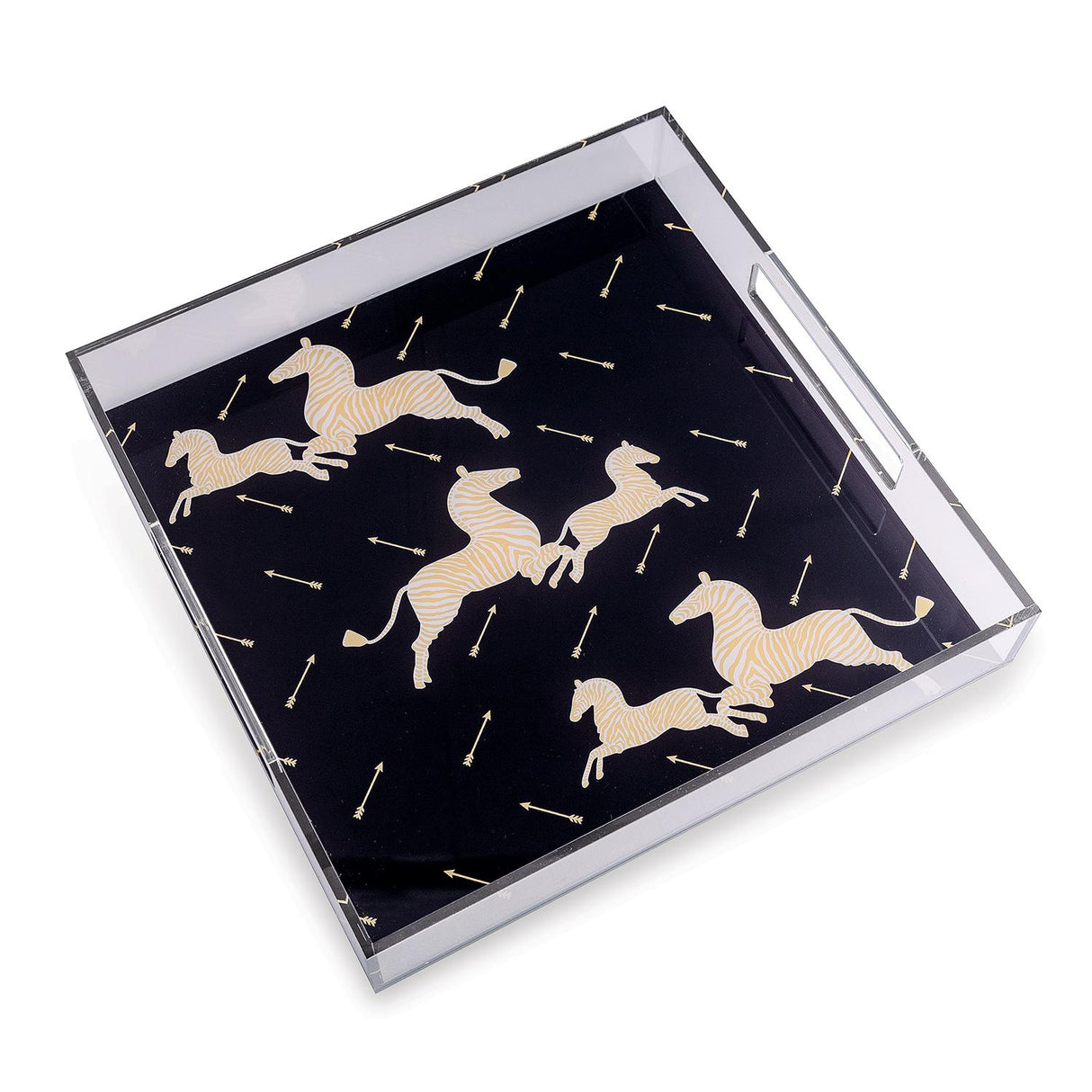 Scalamandre Maison Le Zebre Black Tray