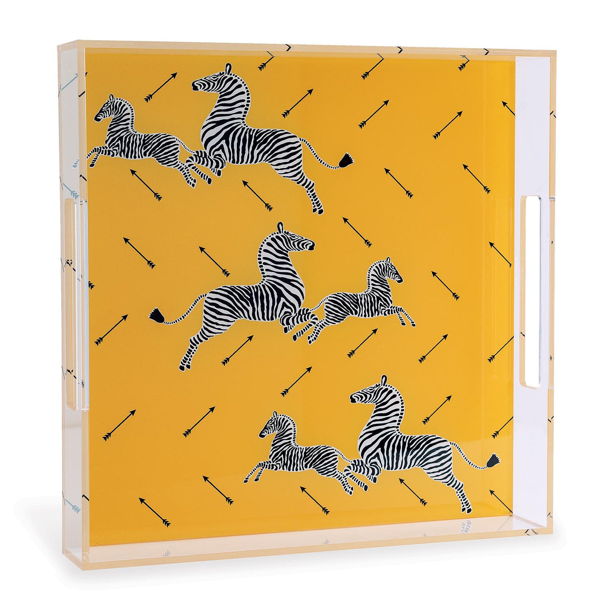 Scalamandre Maison Le Zebre Yellow Tray